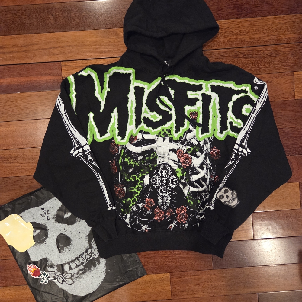 🔥💚BNWT Civil Regime x Misfits Collab Hoodie- Mens Size Medium Oversized💚🔥